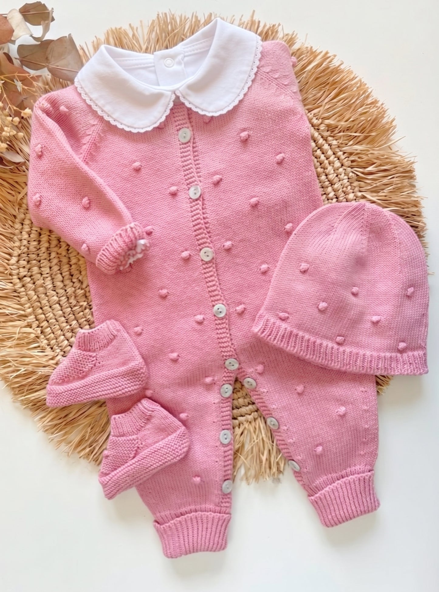 Puntos gorro Three Piece Knitted