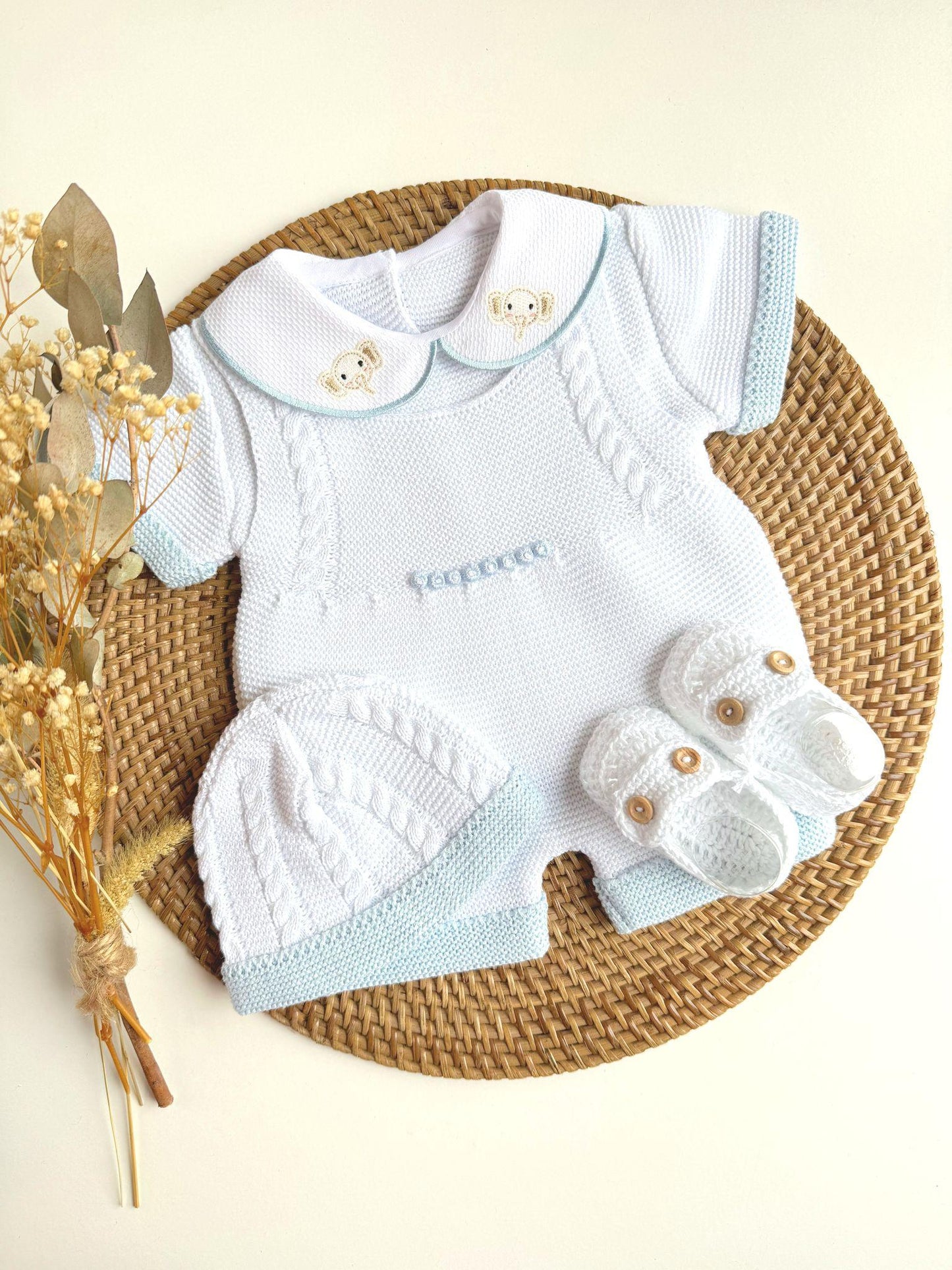Short Elephant 4 Piece Knitted Outfit