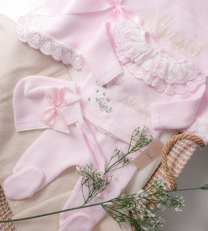 Mariposa Newborn Set with Matching Blanket