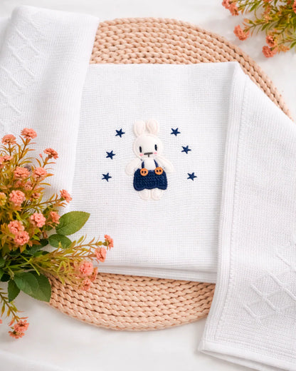 Rabbit Knitted Blanket
