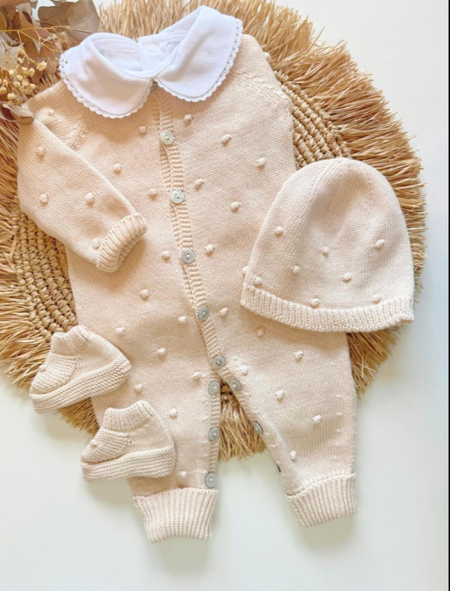Puntos gorro Three Piece Knitted