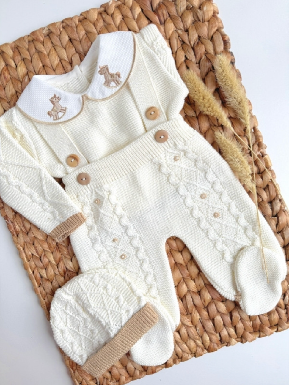 Little Horse Three Piece Knitted
