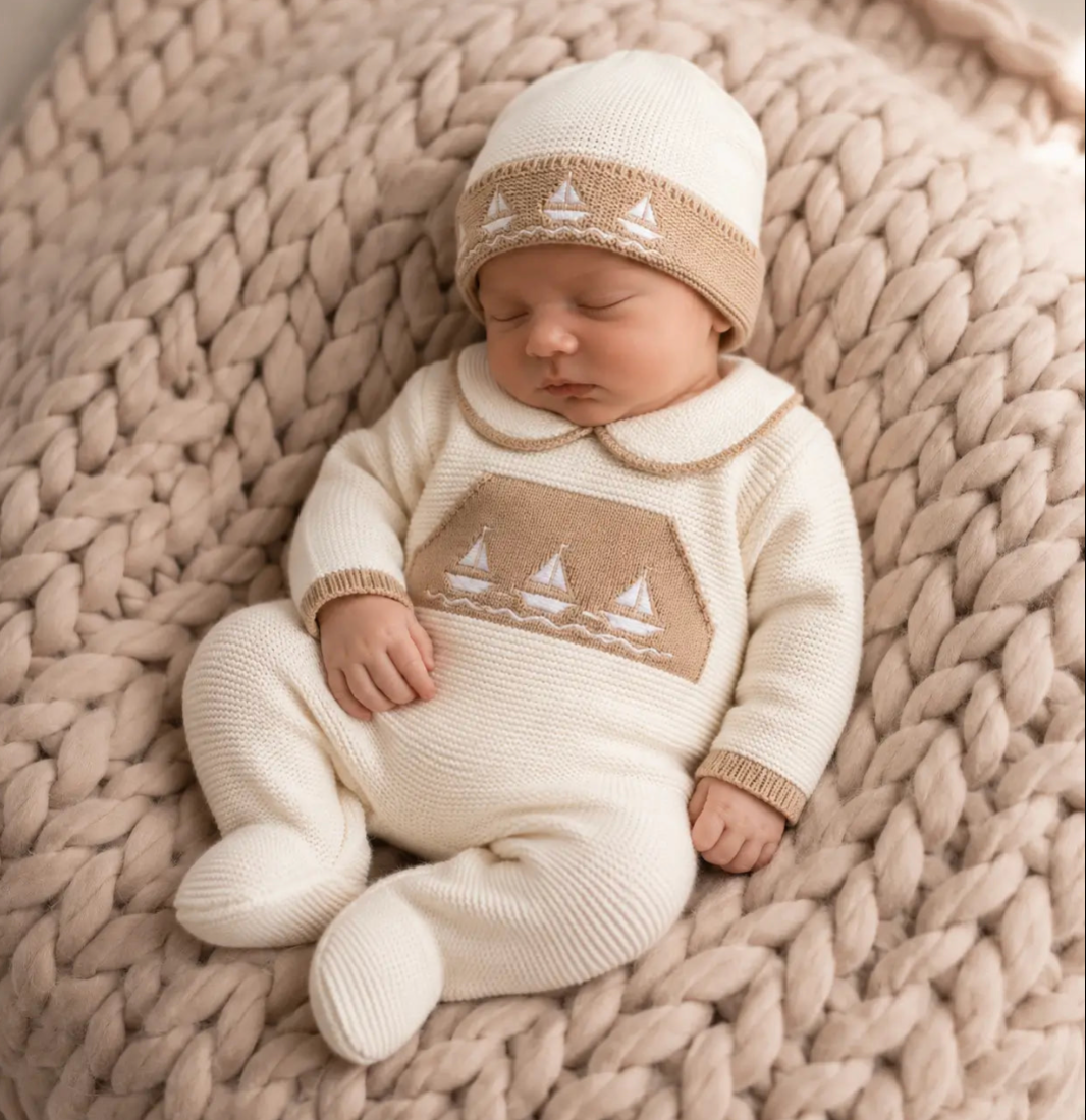 Barquito gorro Three Piece Knitted