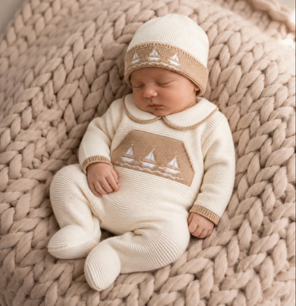Barquito gorro Three Piece Knitted