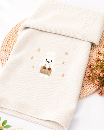 Rabbit Knitted Blanket