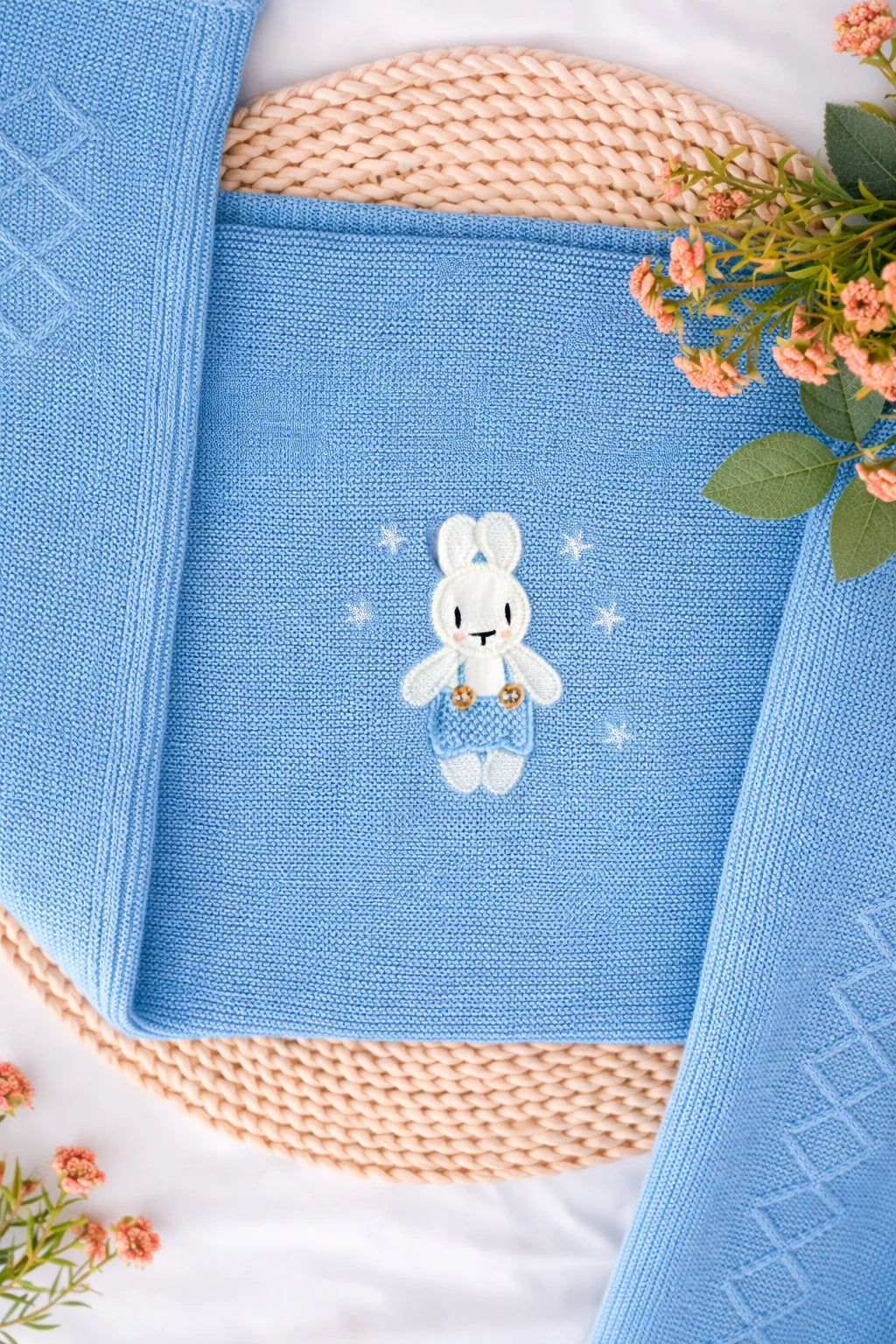 Rabbit Knitted Blanket