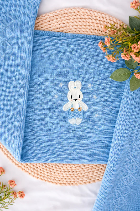 Rabbit Knitted Blanket