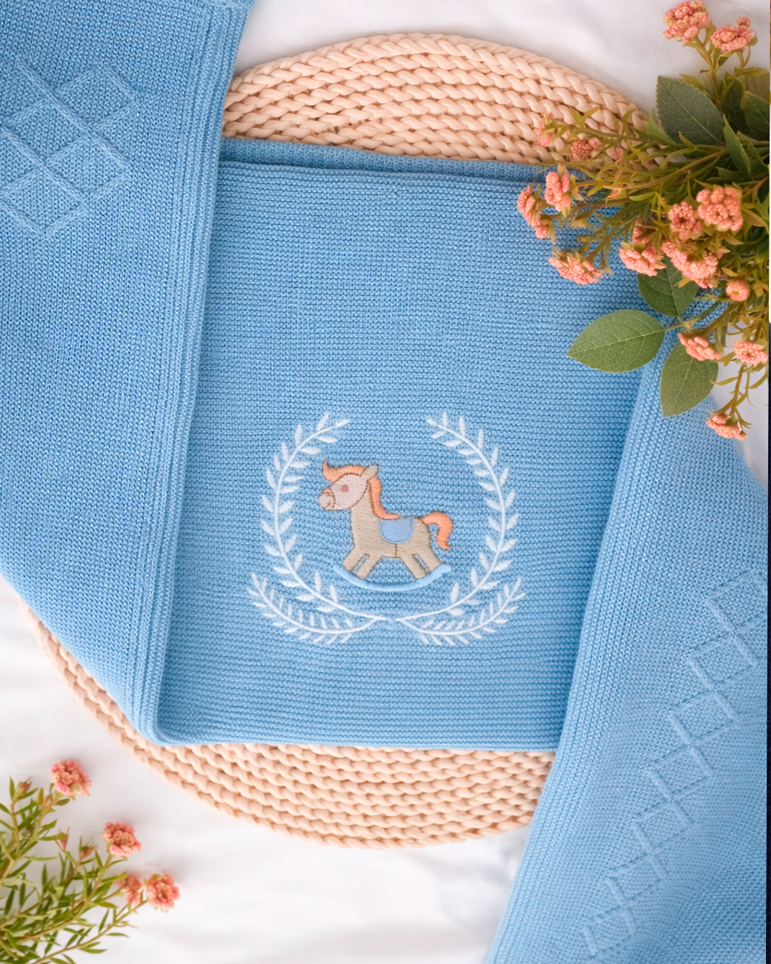Little Horse Knitted Blanket