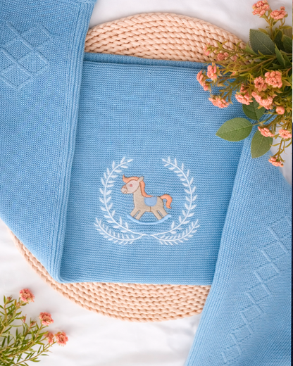 Little Horse Knitted Blanket
