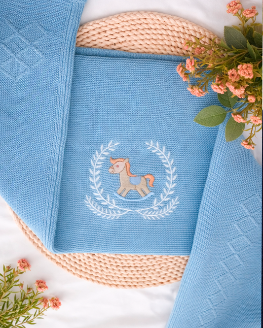 Little Horse Knitted Blanket