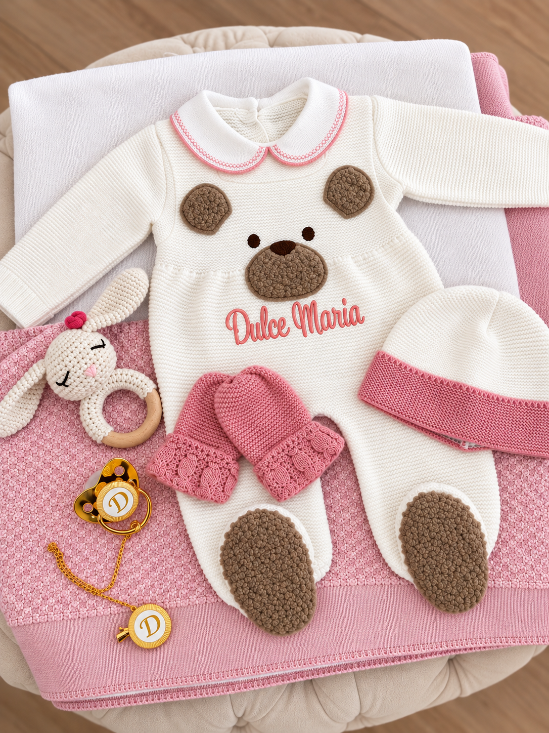 Bear Three Piece Knitted
