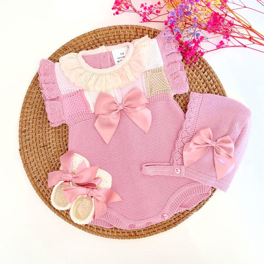 ranita crochet 4 Piece Knitted Outfit