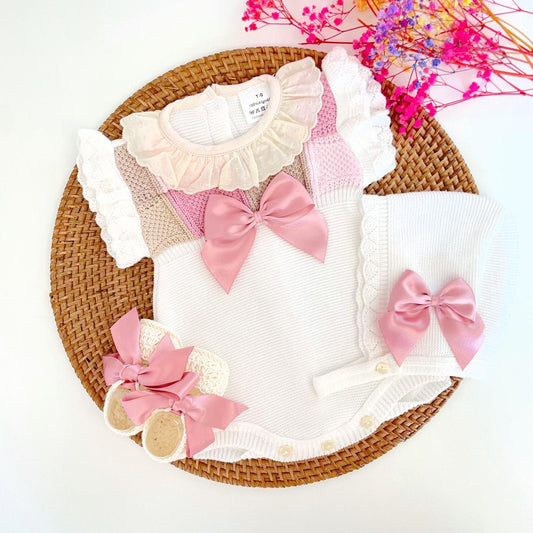 ranita crochet 4 Piece Knitted Outfit