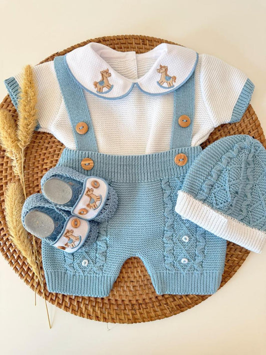 Little Horse 4 Piece Knitted Outfit