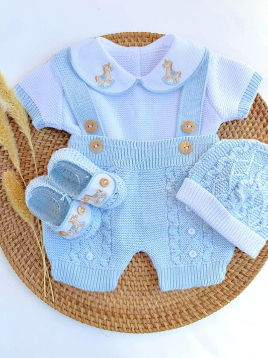 Little Horse 4 Piece Knitted Outfit