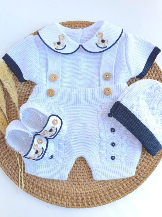 Little Horse 4 Piece Knitted Outfit