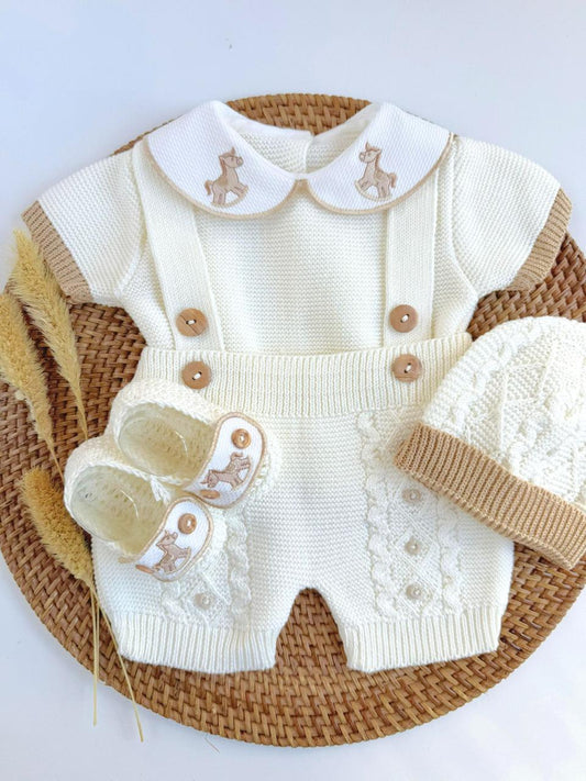 Little Horse 4 Piece Knitted Outfit