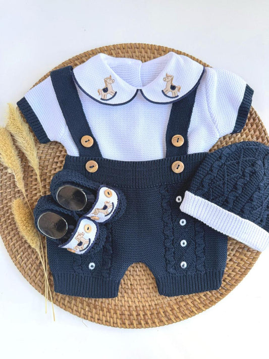 Little Horse 4 Piece Knitted Outfit