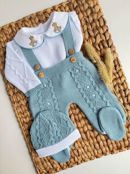 Little Horse Three Piece Knitted
