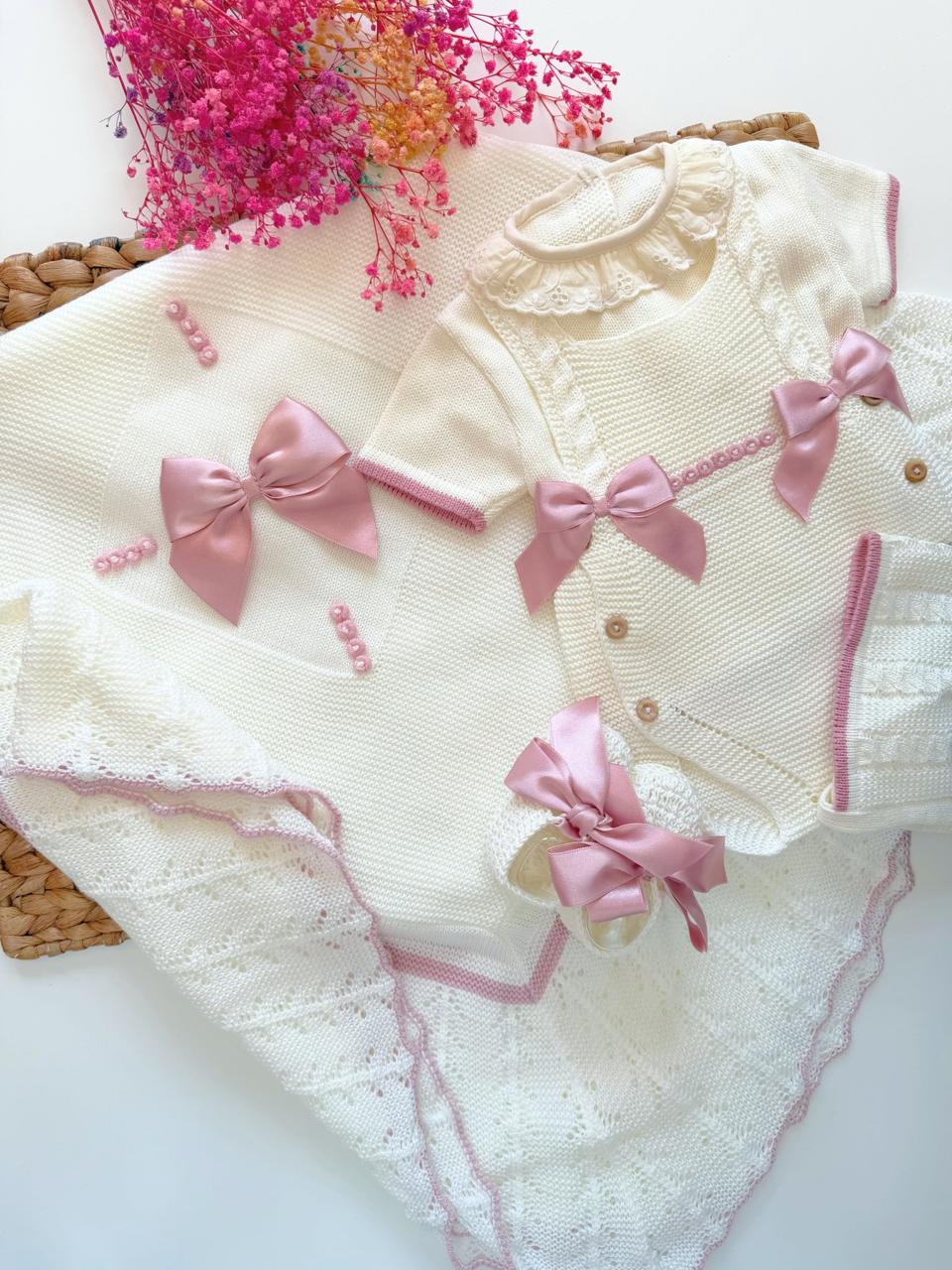 Paula 4 Piece Knitted Outfit and blanket
