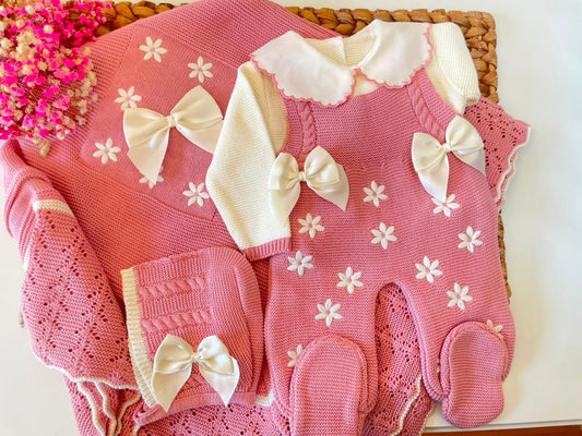 Set Lucia Three Piece Knitted and blanket