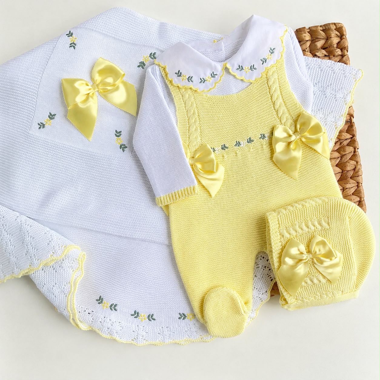 Paula Flores Three Piece Knitted and blanket