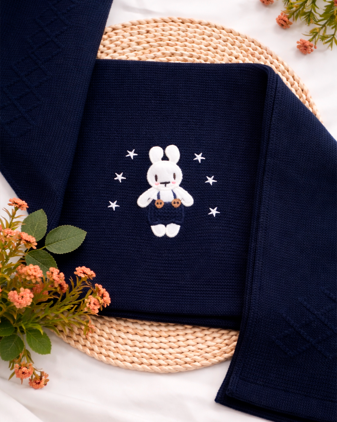 Bunny Knitted Blanket